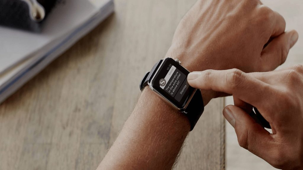 Savant Home: Your #1 Smart, Efficient Space 7 Person using the Savant App on an AppleWatch