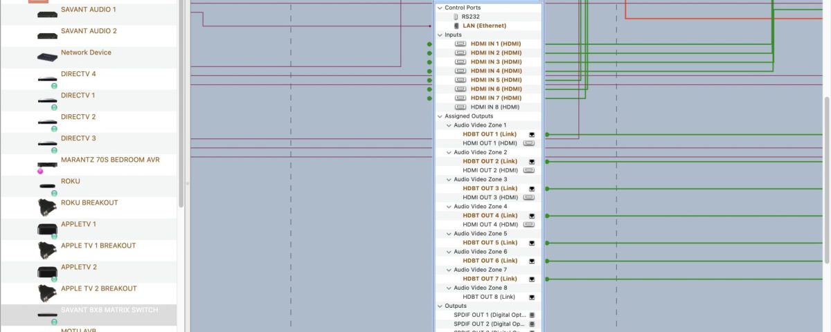 Savant 8x8 AV Matrix