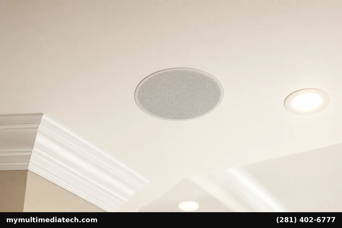 Whole Home Audio Houston Wired vs Wireless 2026 Guide 3 Houston home in-ceiling speaker flush mount detail