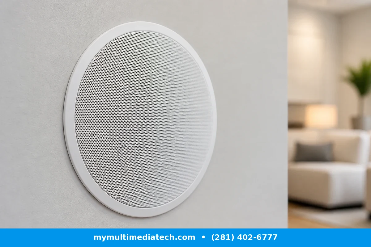 In Wall Subwoofer Installation Houston: What to Know 3 In wall subwoofer installation Houston in a media room